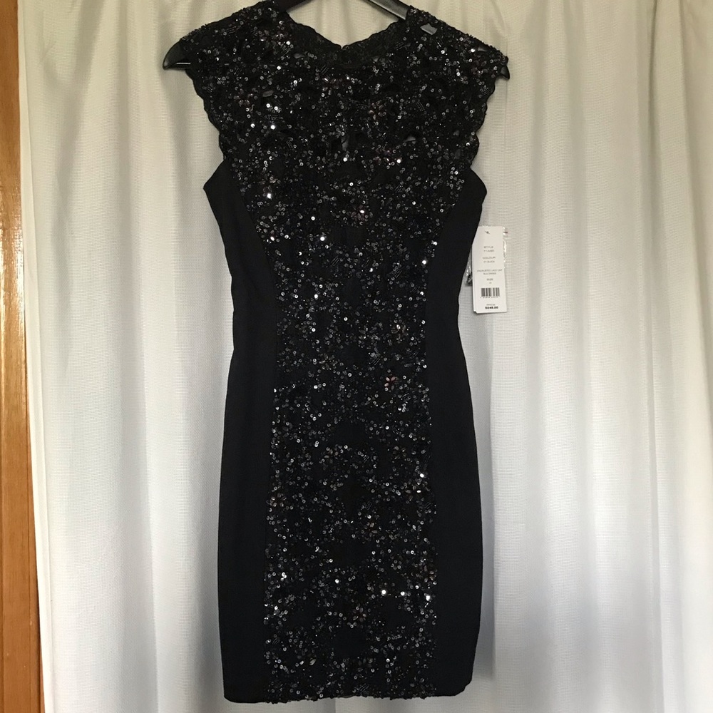 French Connection Black Sequin Dress